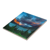 Carreau Lever de soleil au lac st. Mary (Côté)