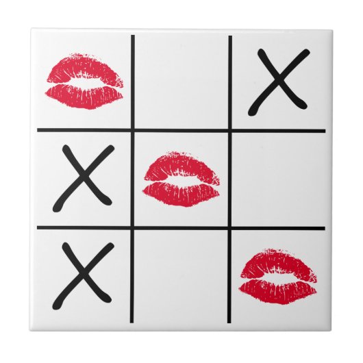 Carreau Lèvres Tic Tac Toe (Devant)