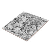 Carreau L'extraction des métaux, après une gravure sur (Côté)