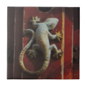 Carreau lézard gris sur bois usé (Devant)