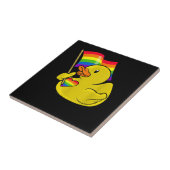 Carreau LGBT Rubber Duck Rainbow Flag Prith Mois (Côté)