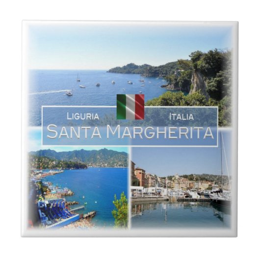 Carreau LGR064 PÈRE NOËL MARGHERITA LIGURE, Mosaïque, (Devant)