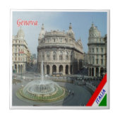 Carreau LGR157 GENOA Vue de la Piazza De Ferrari, (Devant)