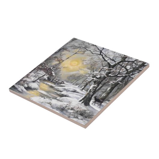 Carreau L'hiver dans la forêt (Côté)