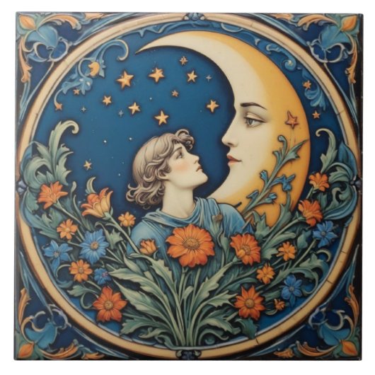 Carreau L'homme et la lune (Devant)