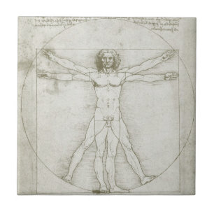Carreau L'homme vitruvien de Léonard de Vinci