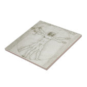 Carreau L'homme vitruvien de Léonard de Vinci (Côté)