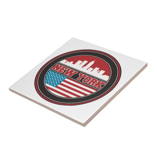 Carreau L'horizon | Etats-Unis de New York diminuent (Côté)