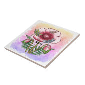 Carreau Libellule Coquelicot Rouge (Côté)