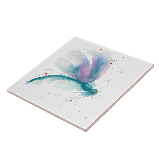 Carreau Libellule de turquoise (Côté)