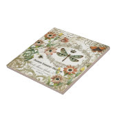 Carreau Libellule française vintage moderne (Côté)