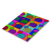 Carreau Libérez l'art de bruit coloré de hérisson (Côté)