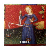Carreau Libra Zodiac Signal Échelles Anniversaire (Devant)