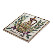 Carreau LIBRE PALESTINE olives branches mosaïque céramique (Côté)