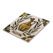 Carreau LIBRE PALESTINE olives branches mosaïque céramique (Côté)