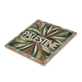 Carreau LIBRE PALESTINE olives branches mosaïque céramique (Côté)