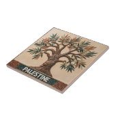 Carreau LIBRE PALESTINE olives branches mosaïque céramique (Côté)