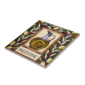 Carreau LIBRE PALESTINE olives branches mosaïque céramique (Côté)