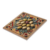 Carreau LIBRE PALESTINE olives branches mosaïque céramique (Côté)