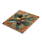 Carreau LIBRE PALESTINE olives branches mosaïque céramique (Côté)