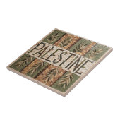 Carreau LIBRE PALESTINE olives branches mosaïque céramique (Côté)