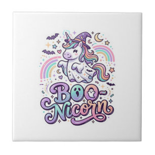 Carreau Licorne Boo-licorne Vecteur Premium Conception Vec