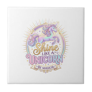 Carreau Licorne Brille Comme une Licorne POD Prêt Marché