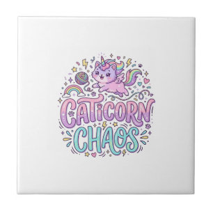 Carreau Licorne Caticorne Chaos Mignon Pastel Graphisme de