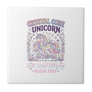 Carreau Licorne Crystal Core Licorne Adorable Vector Desig