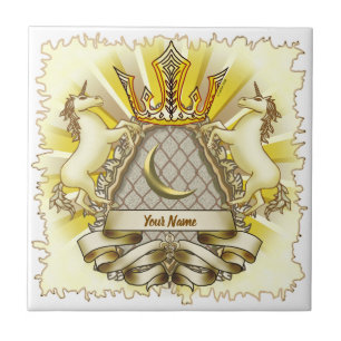 Carreau Licorne de bouclier de couronne