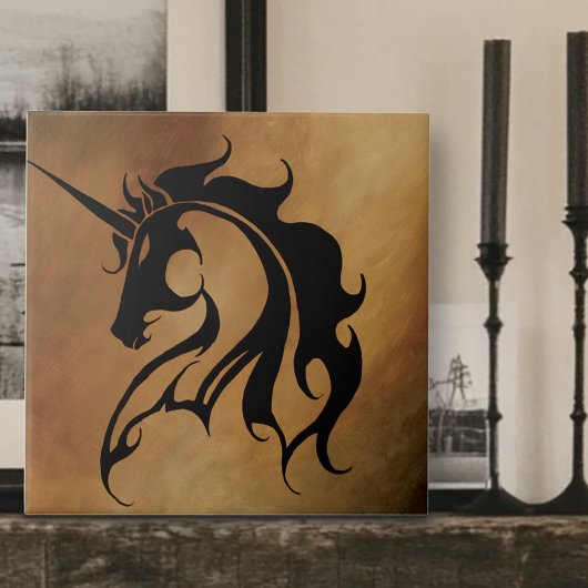 Carreau Licorne de pierre tribale