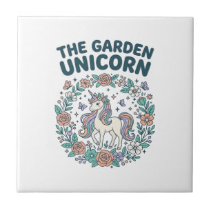 Carreau Licorne Le Jardin Licorne T-Shirt Design Tendance_