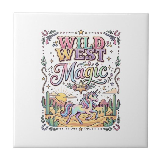 Carreau Licorne Magie Far West Original (Devant)