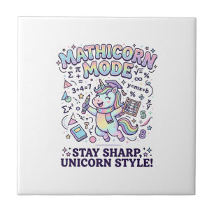 Carreau Licorne Mathicorne Mode Charmant Fond Blanc D