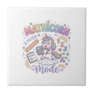 Carreau Licorne Mathicorne Mode Typographie Adorable Desig
