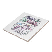Carreau Licorne née pour briller Graphisme Merch Desig (Côté)