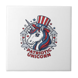 Carreau Licorne Patriotique Gravure Vintage Graphique_1