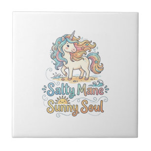 Carreau Licorne Salée Crinière Âme Ensoleillée Conception