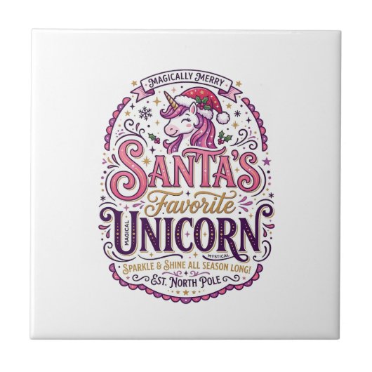 Carreau Licorne Santa's Licorne préférée (Devant)