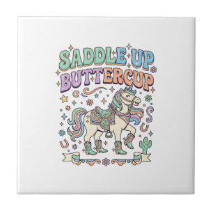 Carreau Licorne Sellez Buttercup Kawaii Typographie Desi