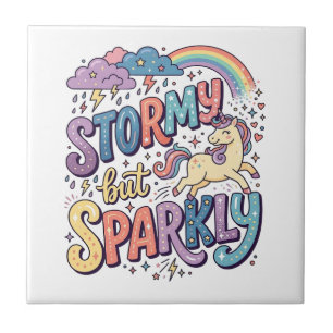 Carreau Licorne Tempétueuse mais Étincelante Merch Fantais
