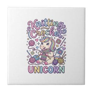 Carreau Licorne Tricot Crochet Licorne Charmant Fond Blanc