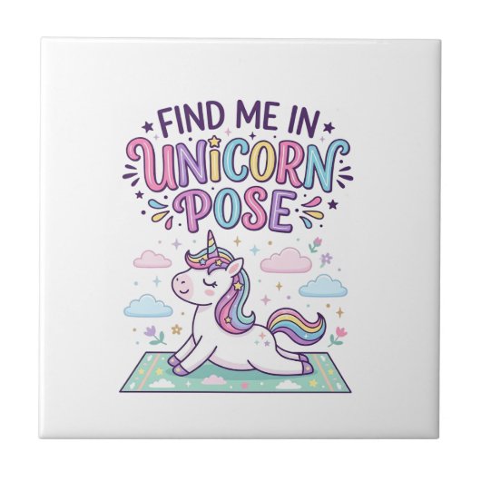 Carreau Licorne Trouvez-moi en Licorne Pose Impression Prê (Devant)