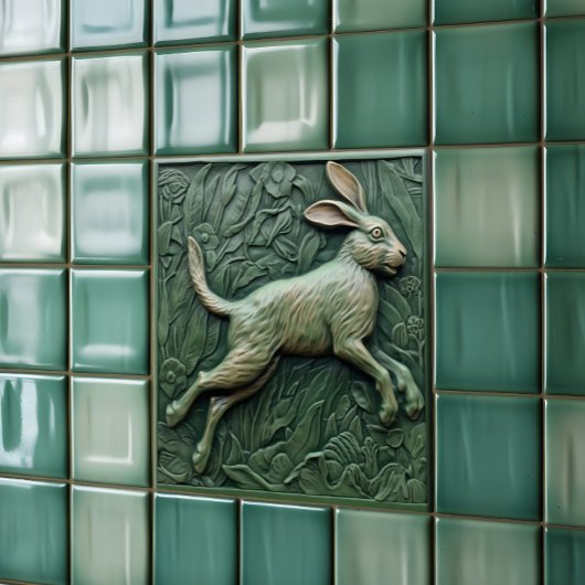 Carreau Lièvre vert -