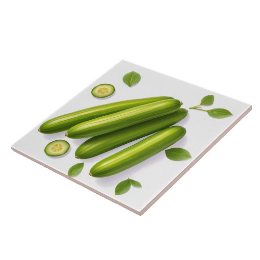 Carreau Light Vegetable Cucumber Floral Pattern (Côté)