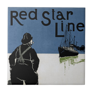 Carreau Ligne étoile rouge
