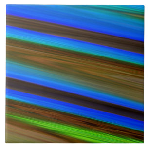 Carreau Ligne moderne Art Peacock Couleurs plumes