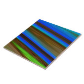 Carreau Ligne moderne Art Peacock Couleurs plumes (Côté)