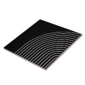 Carreau Lignes abstraites géométriques élégantes noir et b (Côté)