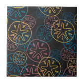 Carreau Lignes de Dollar de Sable Rouge Jaune Bleu (Devant)